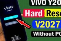 Cara Reset Hp Vivo Y20