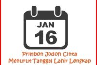 Primbon Jodoh Cinta Menurut Tanggal Lahir Lengkap