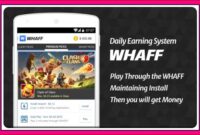 cara mendapat uang dari android dengan whaff